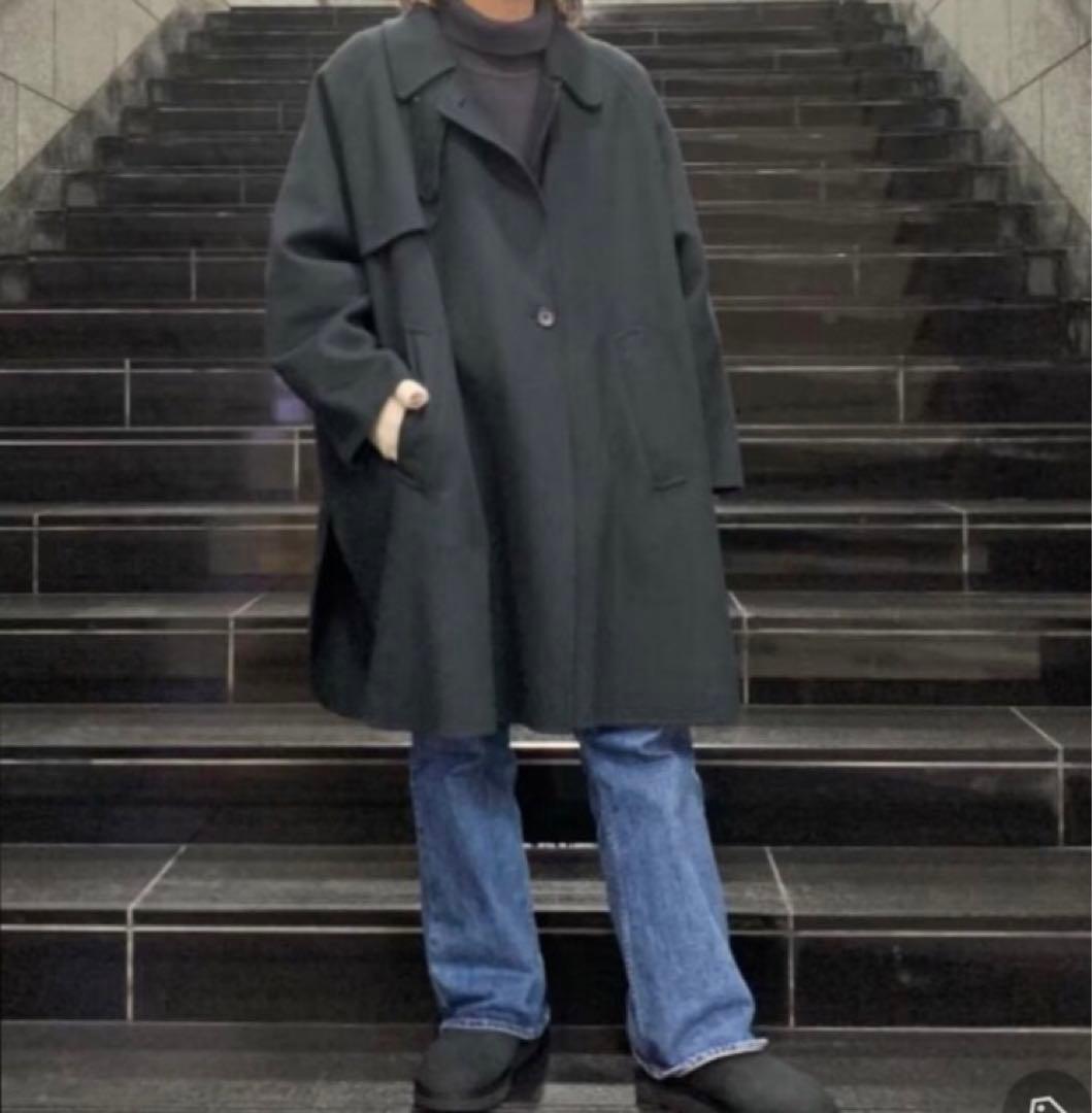 Beauty & Youth リバー ポンチョ コート Dark Green M