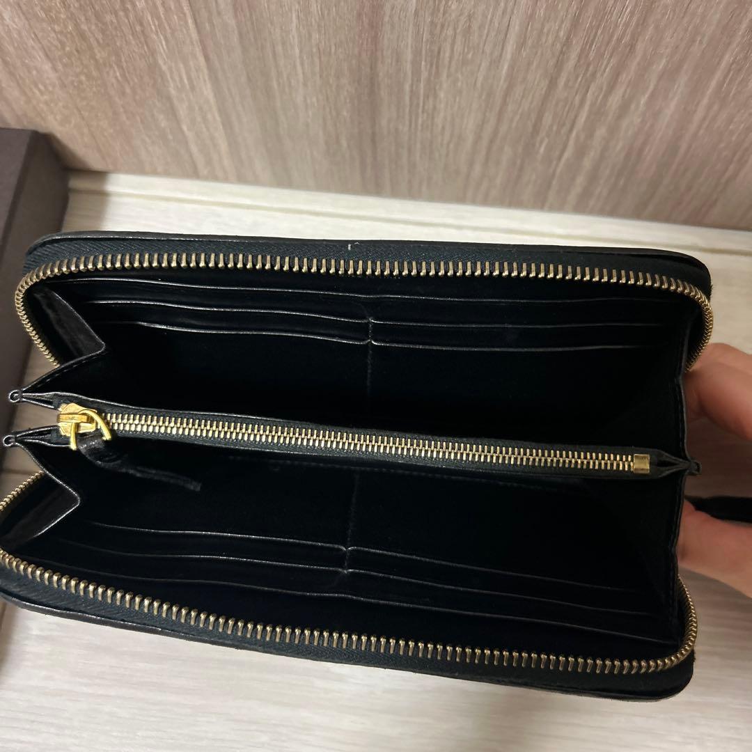 Bottega Veneta ブラックレザー長財布