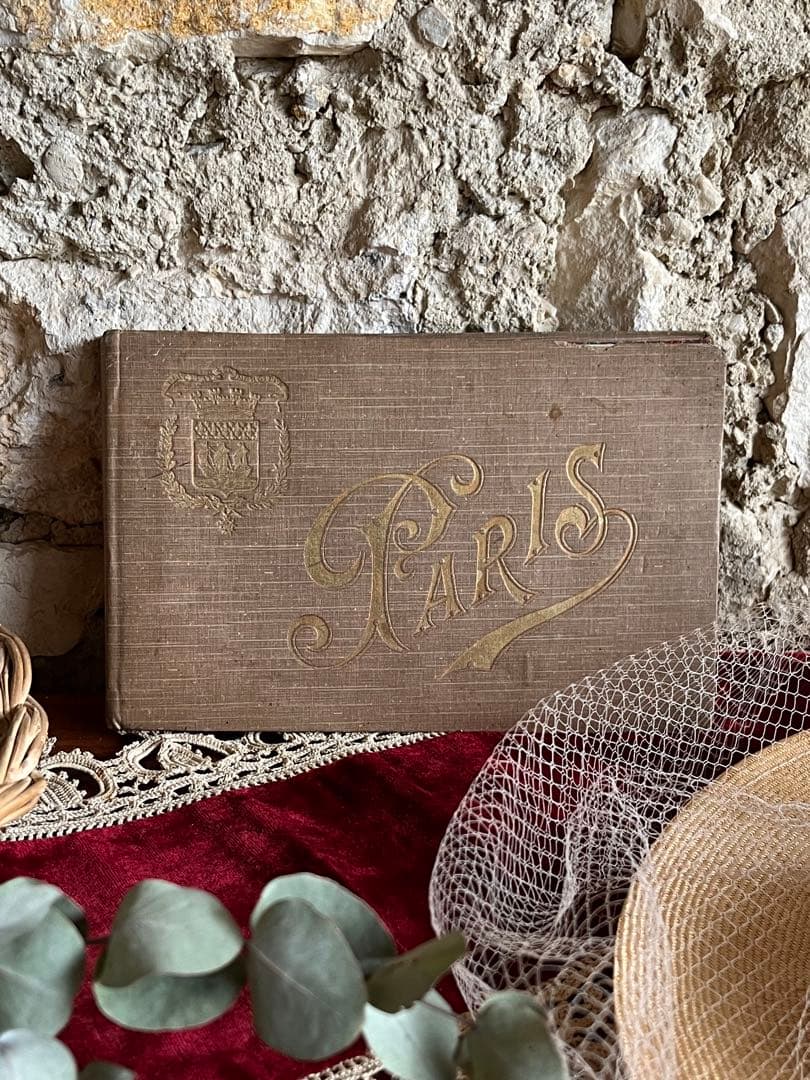 ◆フランスアンティーク1900年初頭パリ写真集ノートルダムルーヴル紙ものアルバム