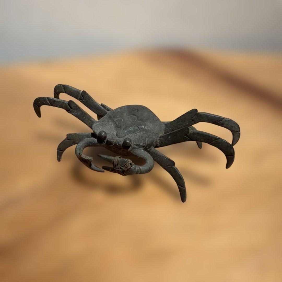 カニ 蟹 金属工芸品 大きい 約13.3㎝