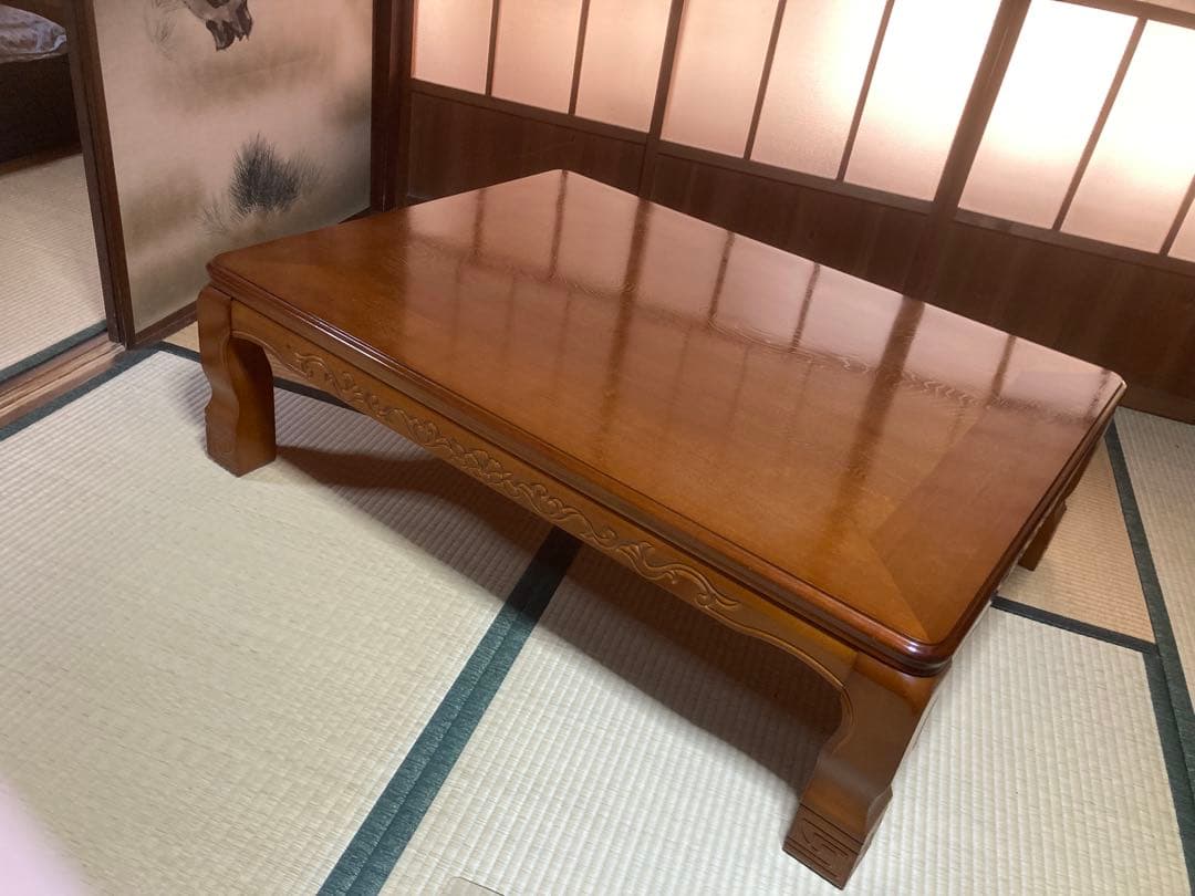 日美（ニチビ）天然木単板テーブルこたつ