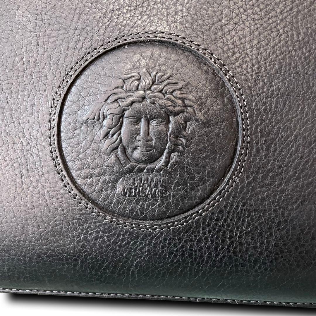 ヴェルサーチ ビジネスバッグ ブリーフケース レザー メデューサ 黒 A4