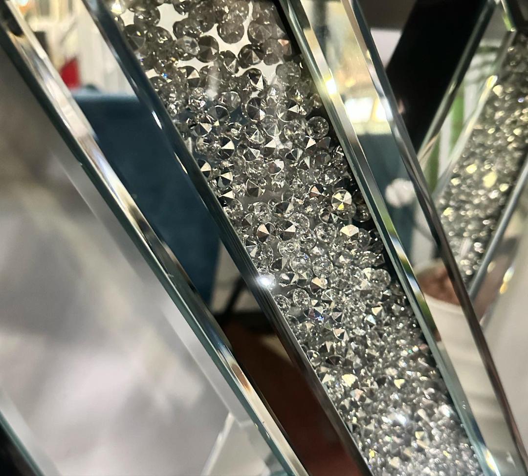 クリスタル付き鏡張りサイドボード SIDEBOARD