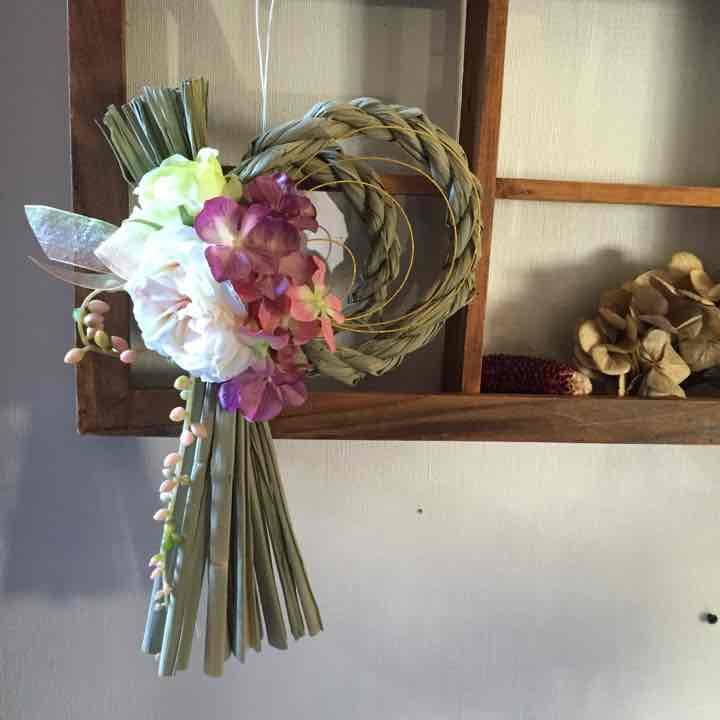 out mii様 ナチュラルモダン ✧ 2016 しめ縄 リース