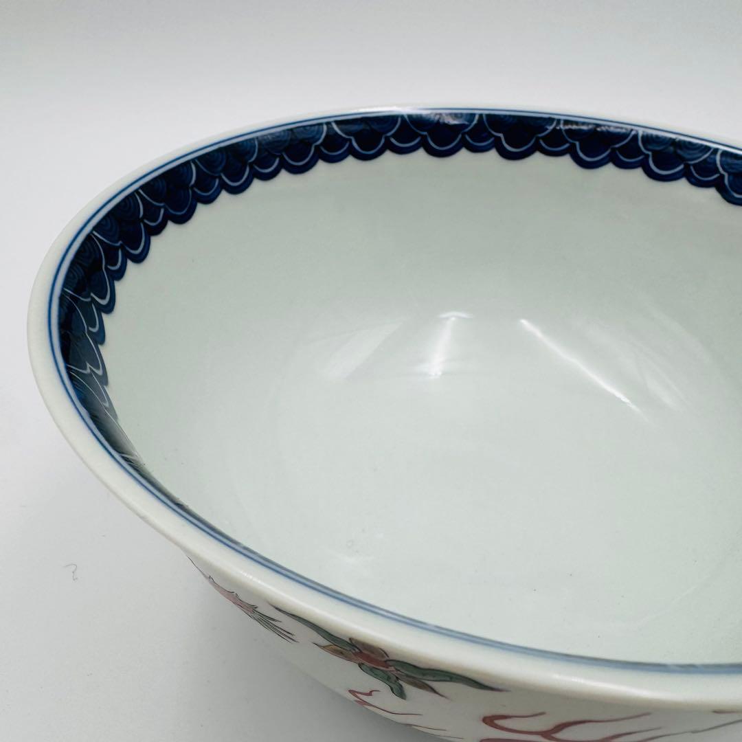 【京焼　平安　清山造　五彩龍図　絵付鉢　共箱】骨董　アンティーク　インテリア