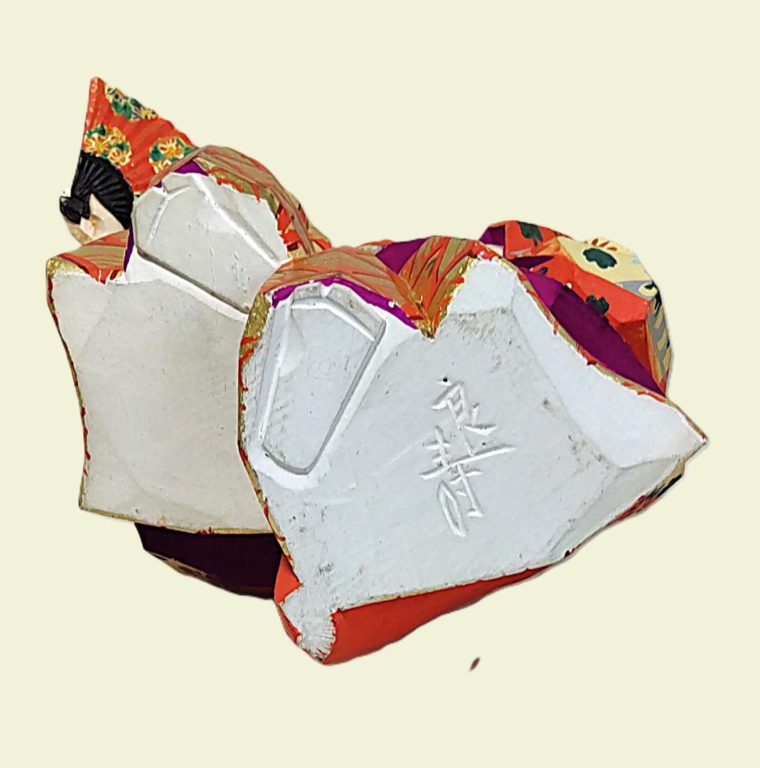 一刀彫 猩々 奈良一刀彫 奈良人形 工芸品 橋本良寿 共箱 置物