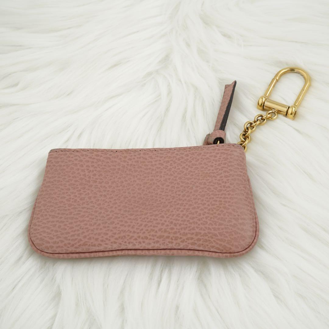 ほぼ未使用品　GUCCI グッチ　小銭入れ　ケース　ロゴグラム　ピンク