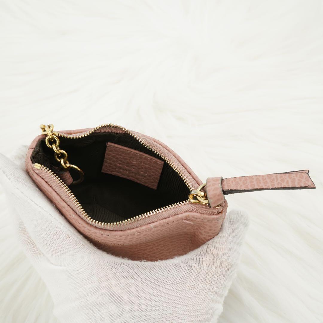 ほぼ未使用品　GUCCI グッチ　小銭入れ　ケース　ロゴグラム　ピンク