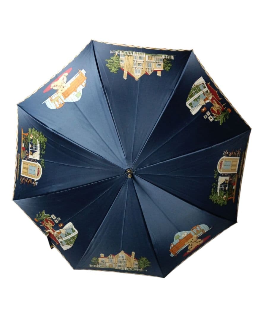 【極美品】DAKS　ダックス　雨傘　テディベア　ネイビー