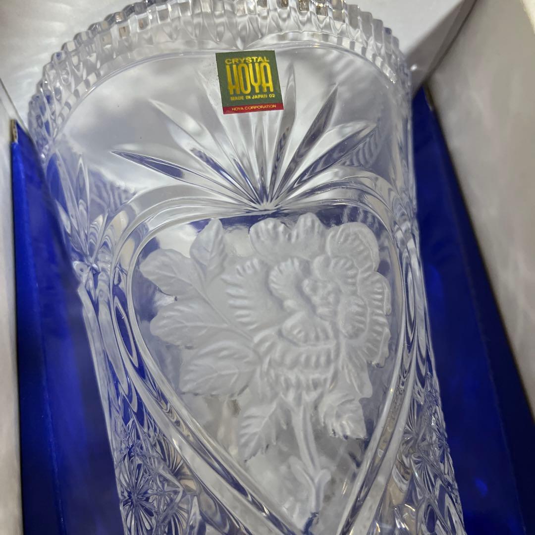 HOYACRYSTAL クリスタル花瓶　クリスタル　花瓶　フラワーベース　切り子