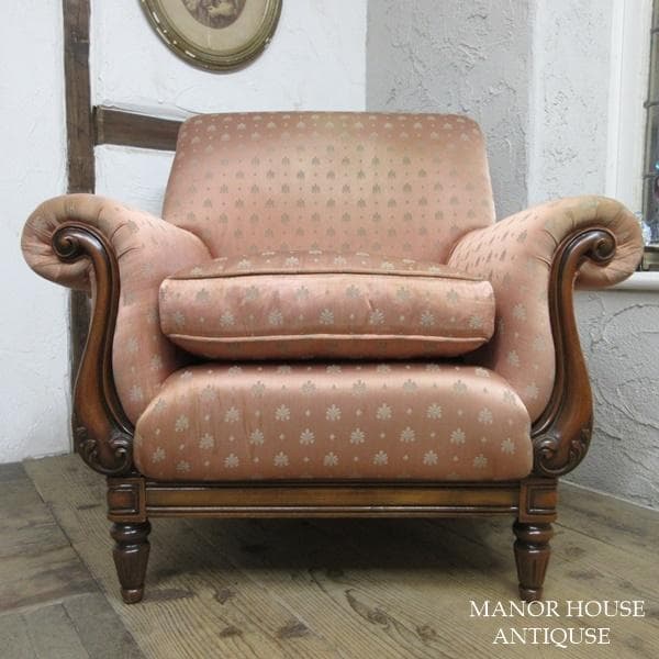 イギリス ビンテージ 家具 ソファ 1人掛け 椅子 店舗什器 英国 6310d