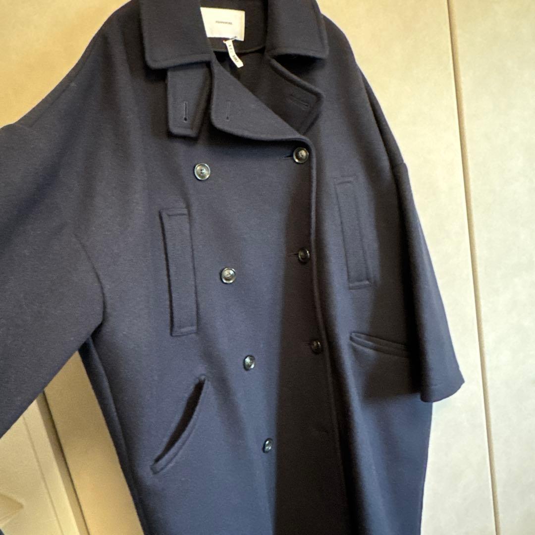 二宮こずえさん着用　FRAMEWORK ダブルフェイス ロングピーコートネイビー