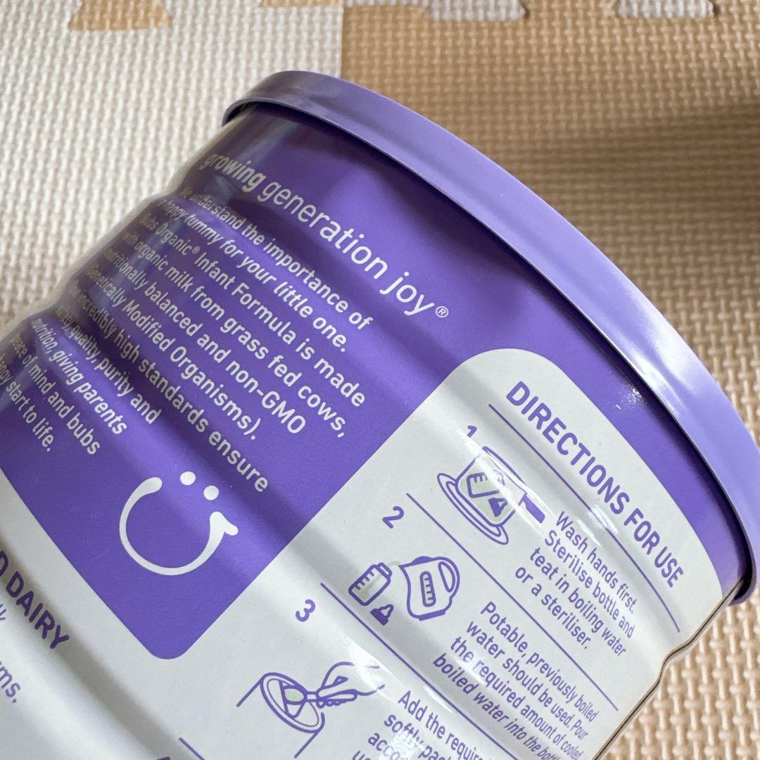 bubs organic 粉ミルク 0-6ヶ月用 2缶セット