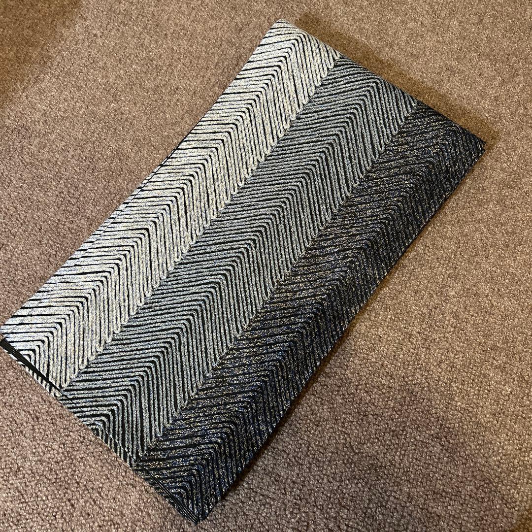 正絹 袋帯 本場奄美大島紬 無月 作家 青系