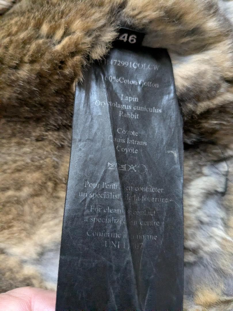 イヴ　サロモン　毛皮インナー付コート