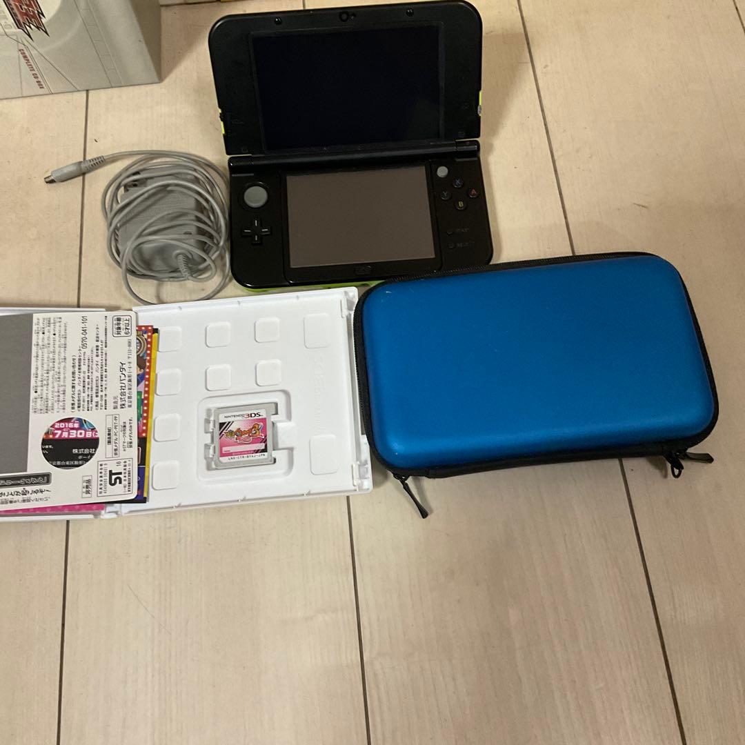 Nintendo 3DS LLライトグリーン　カセット　ケース付き