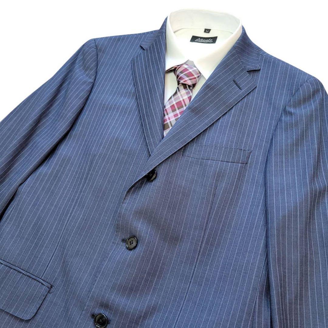 未使用品級　サイズXL ロロピアーナ　ストライプ　スーツセットアップ