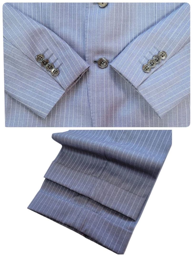 未使用品級　サイズXL ロロピアーナ　ストライプ　スーツセットアップ