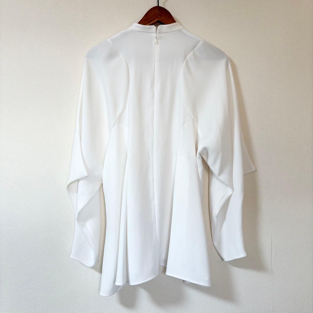2024✨エンフォルド PEツイル ドレープ プルオーバー 長袖ブラウス 38