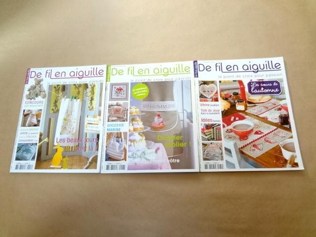 フランス クロスステッチ雑誌 De fil en aiguille 11冊セット