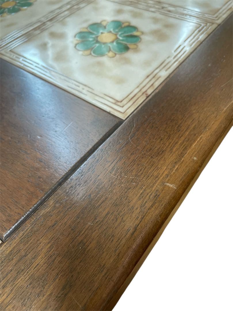 ヴィンテージ　タイルトップローテーブル