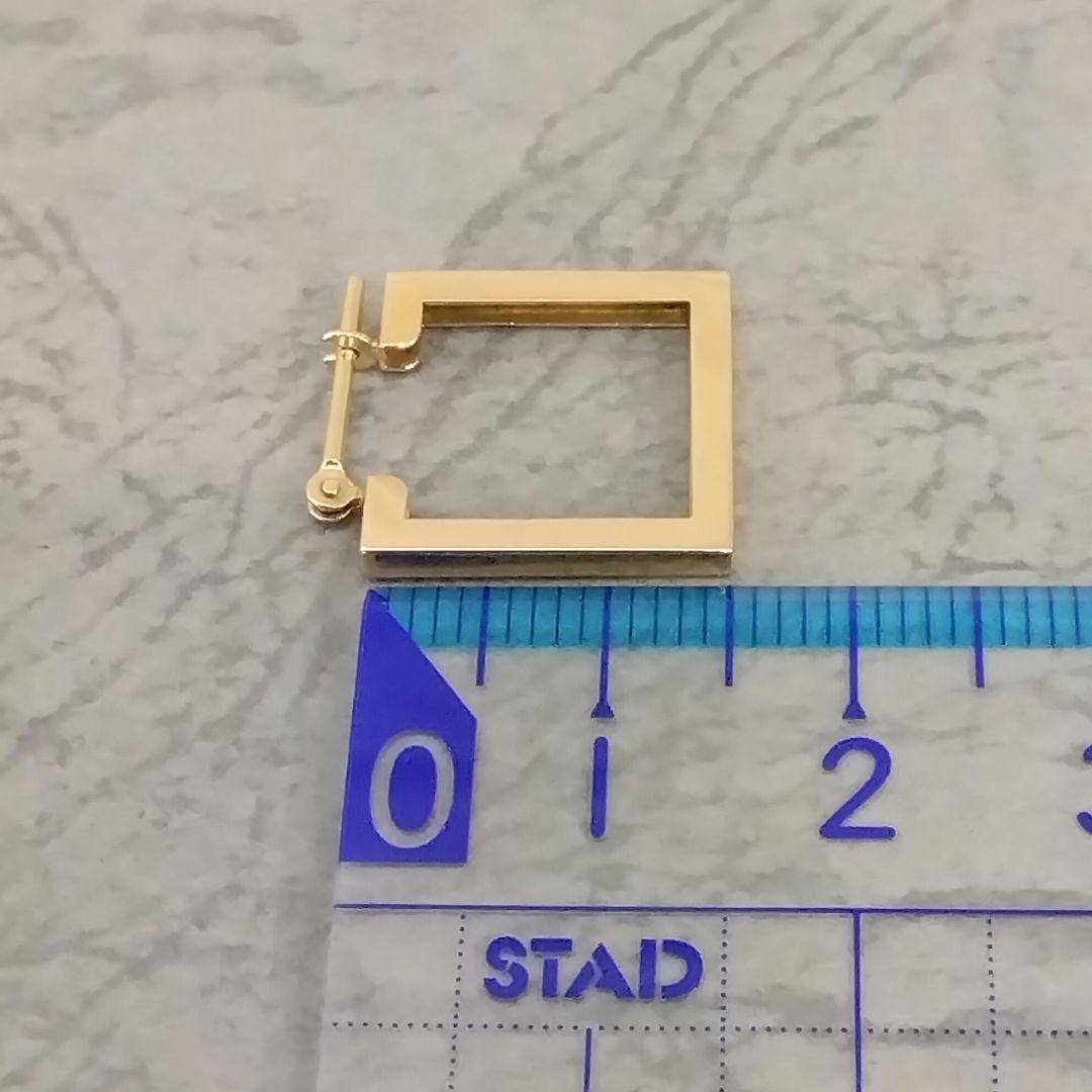 モモイロ　K18YG地金片耳ピアス　　中古品