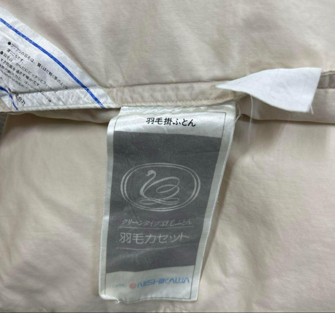 （ラスト一点）西川　高級羽毛布　シングルサイズ（無地）