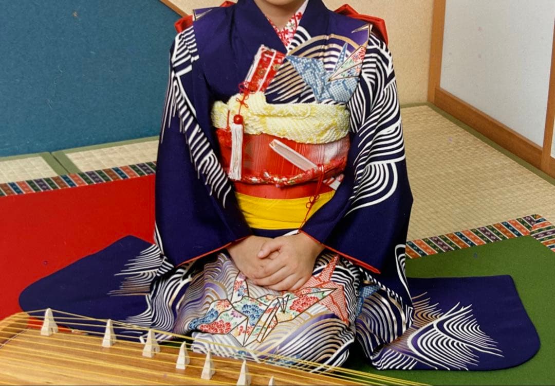 七五三7歳フルセット一式 紫色 正絹　素敵な色と柄で写真映えします♪