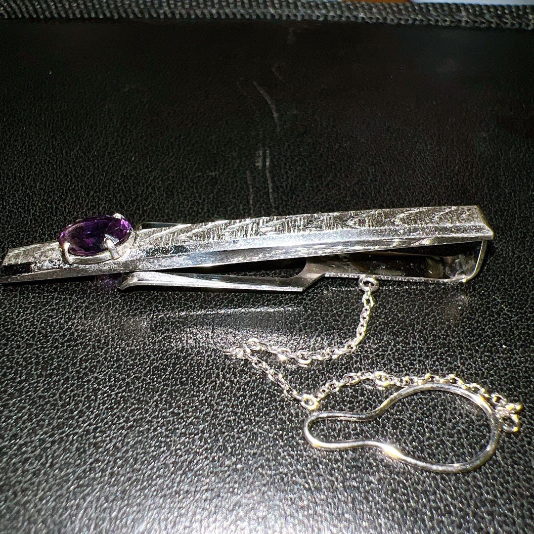 K14WG ネクタイピン　アメジスト