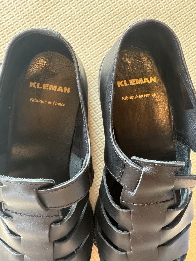 【大幅値下げ中・未使用品】KLEMAN ブラック サンダル フランス製　41