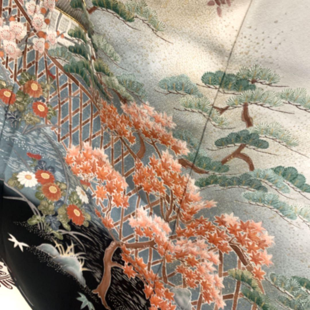 極美品　黒留袖　袋帯　￼ 4点フルセット　結婚式　比翼仕立て　礼服　作家物