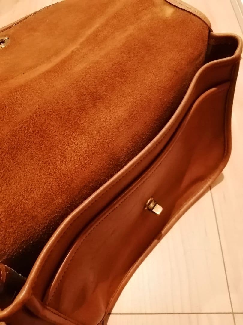 オールドコーチ　coach　ブラウンレザーショルダーバッグ　本革　アメリカ製