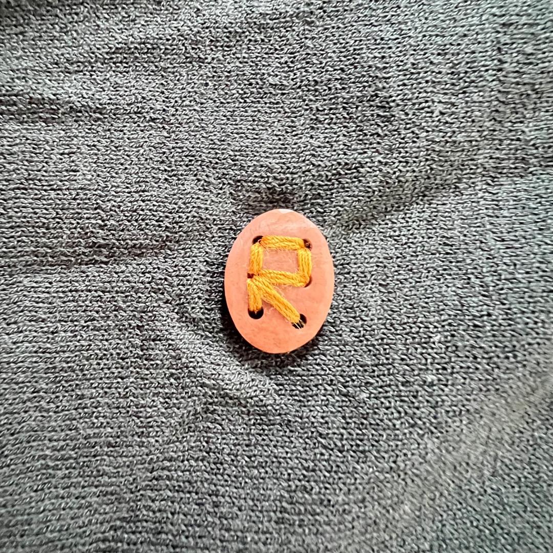 【美品】45R レースdeニットソーTシャツ グリーン レース フリル