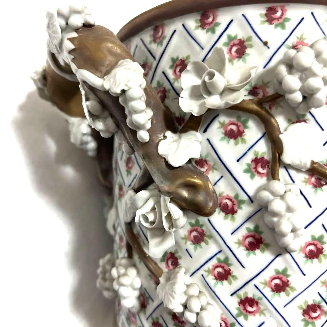 マイセン葡萄花柄バスケット