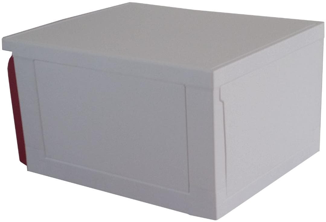 PES CST　収納チェスト　3段　日本製　ホワイト＊ブラウン　ワイド