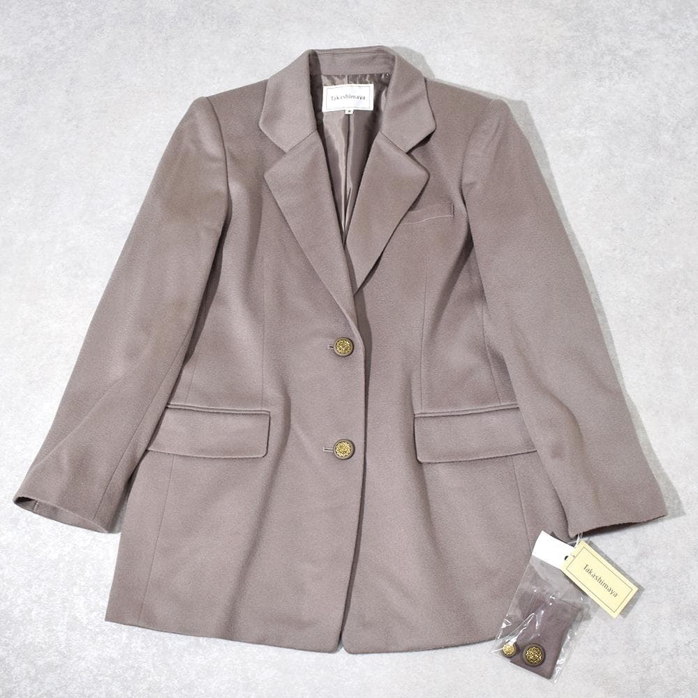 高島屋 Takashimaya カシミヤ100％ ジャケット 9AR 金ボタン
