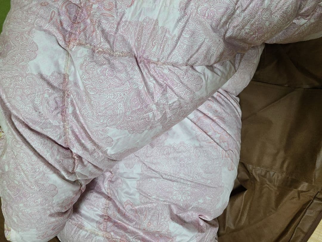 東洋羽毛ダブルサイズ羽毛掛け布団、掛け布団カバー布団ケース付き