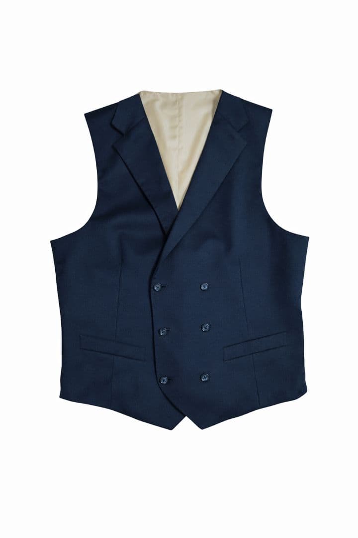 し*い様 麻布テーラー 3ピース フルオーダースーツ ネイビー 本切羽/AMF