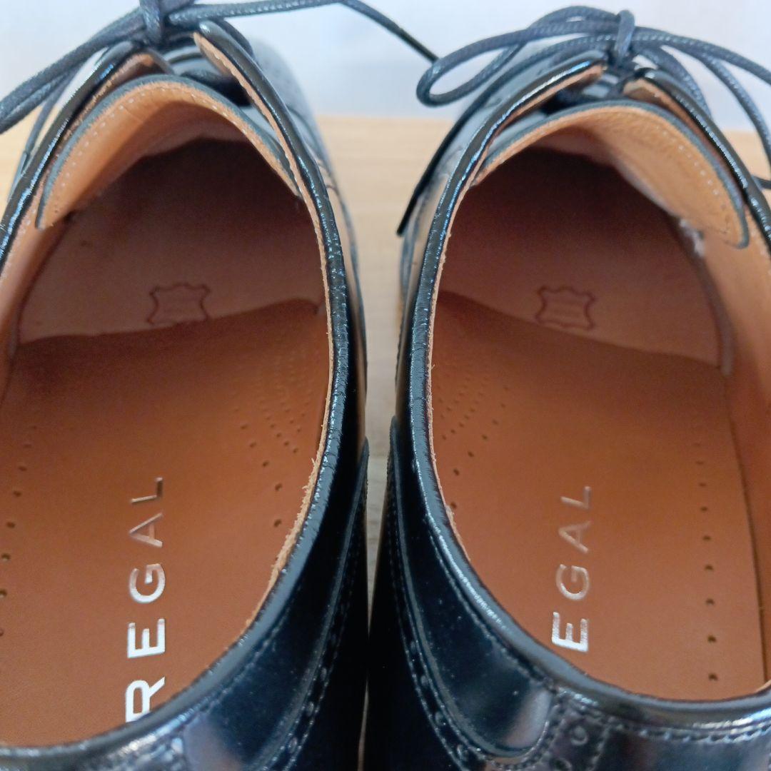 極美品◆REGAL リーガル 319R メダリオン ブラック レザー 25cm