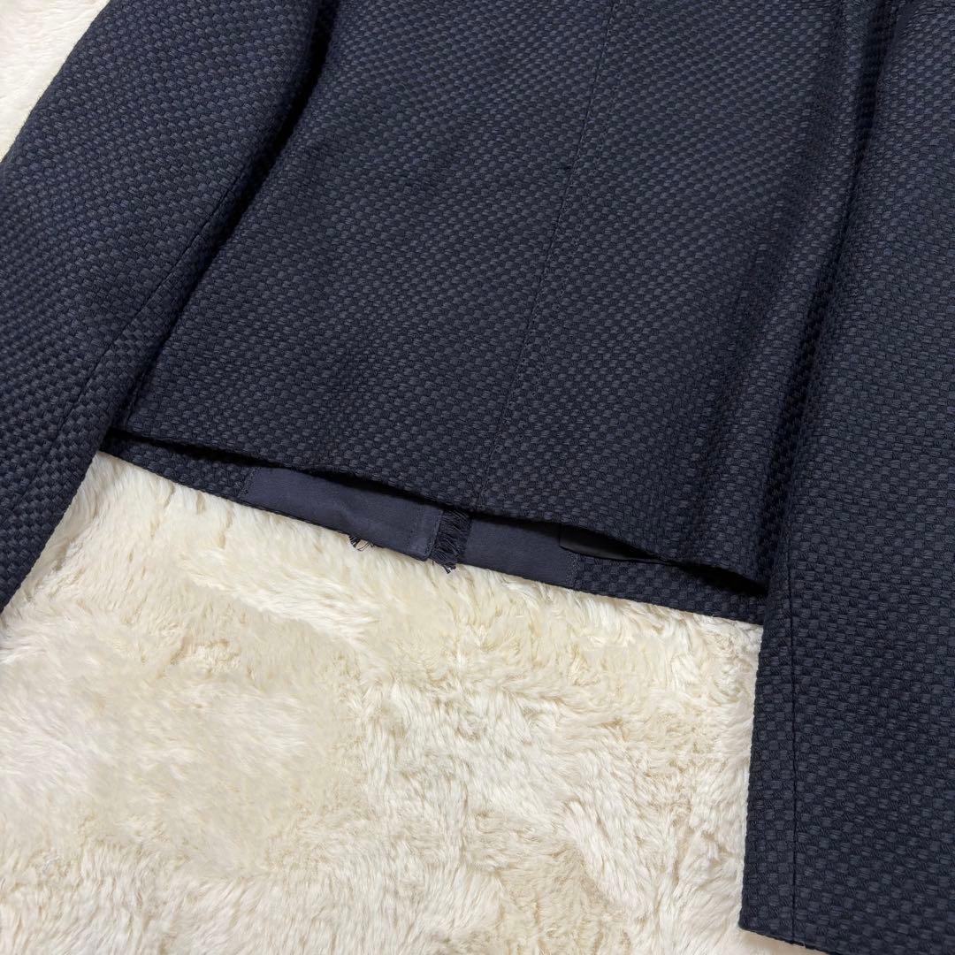 新品タグ付✨アナイ コットンプリペラポケットジャケット ネイビー ノーカラー