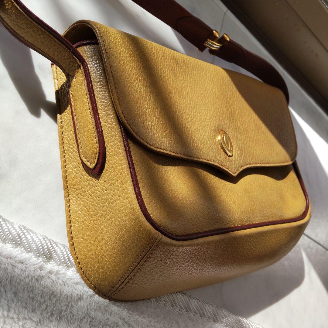 Cartier カルティエ　ショルダーバッグ レザー 斜め掛け　ヴィンテージ