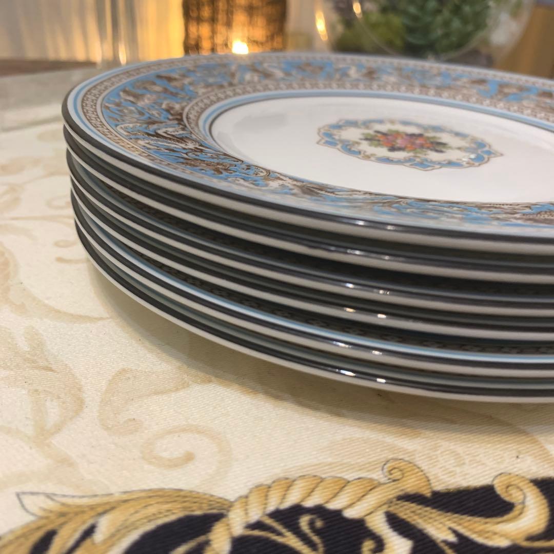 ウェッジウッド フロレンティーン　ターコイズ　17.5cmケーキプレート6枚