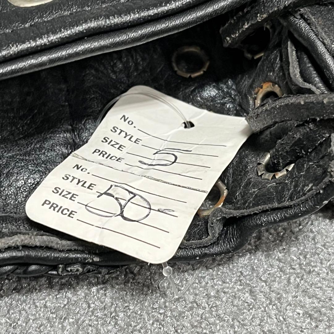 バイカー調 本革ロングフリンジ サイドZIP 裾スナップ S 調整可