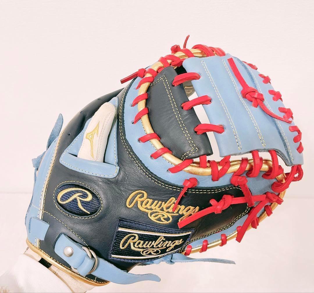 即戦力❣️ 型付き 美品 キャッチャーミット 右投げ 革 オリジナル かっこいい★