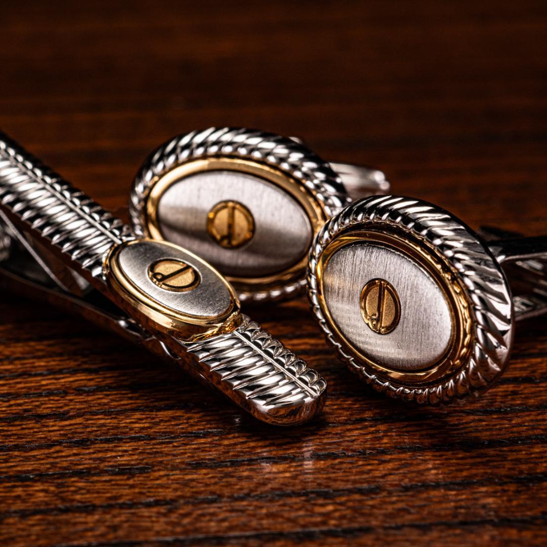 【英国王室御用達】Dunhill モートリティーズ カフス ネクタイピンセット