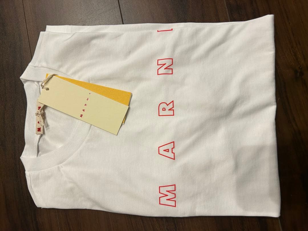 【新品】大人もOK! MARNI ロゴ Tシャツ 14Y ホワイト