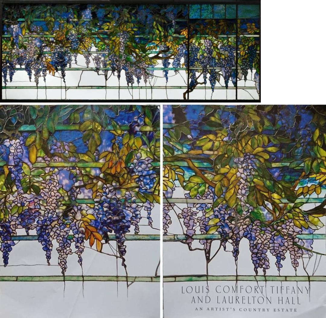 トランザム ティファニー ヴィンテージ ステンドグラス 藤の欄間 トロント