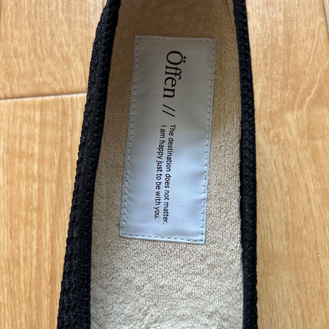 Öffen ブラック フラットシューズ 39