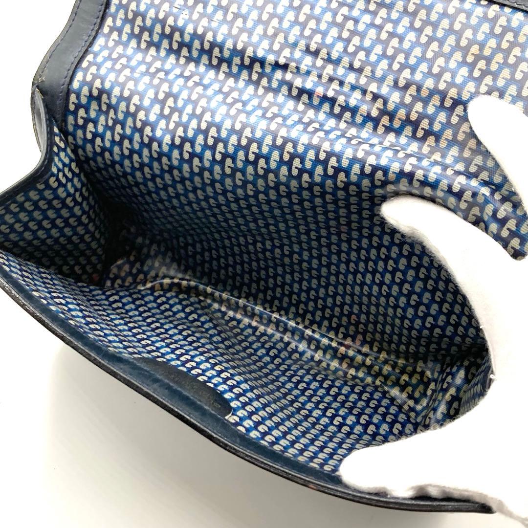 GUCCI クラッチバッグ シェリーライン スエード インターロッキング 黒