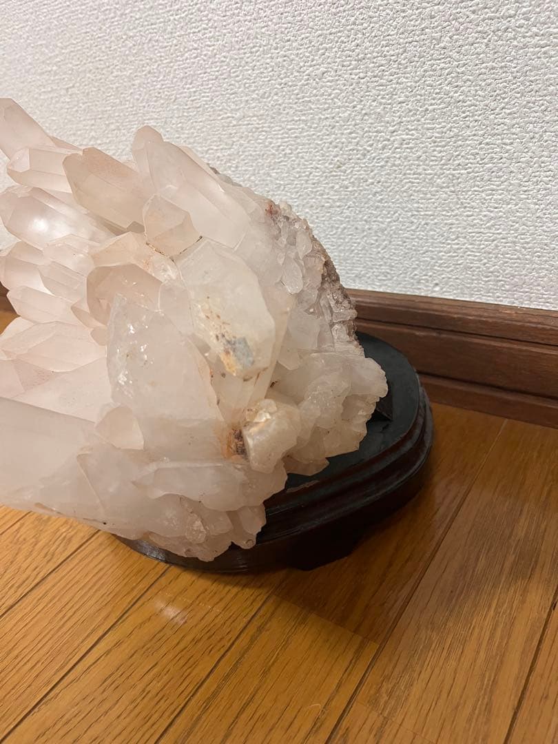 天然石　水晶 クラスター パワーストーン　台座付き　特大　重さ　約5.9キロ